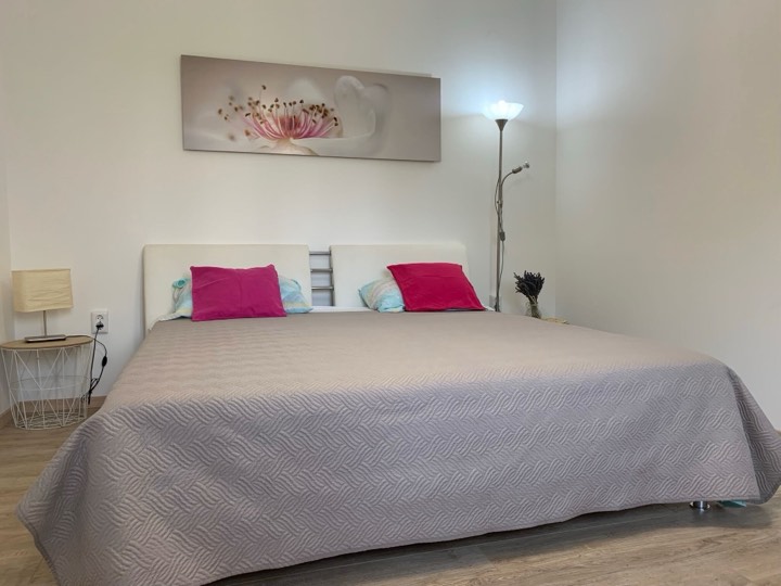 Bedroom with soft light in the two-bedroom apartment